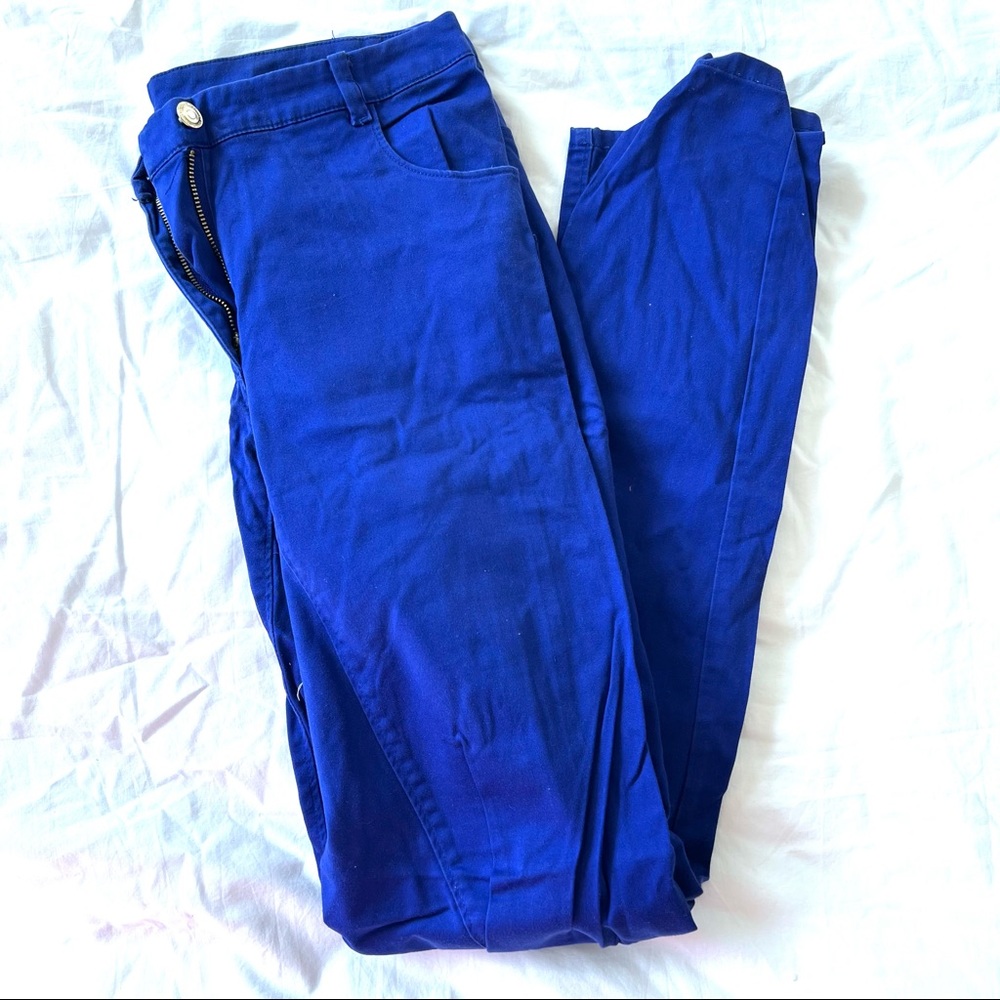 Blue skinny pants